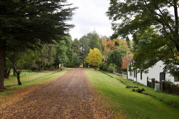 Side road in the village of Rhodes in the Eastern Cape Highlands, South Africa