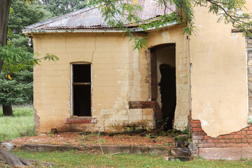 An abandoned and derelict house in the quaint Eastern Cape Highands village of Rhodes, South Africa