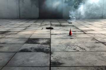 Incense burning as a spiritual offering in a serene temple setting.