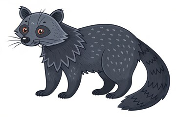 Obraz premium Binturong Clipart Illustration for Jungle Animal Themes