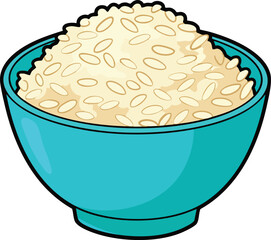 Cooked Rice Bowl Image  Clipart