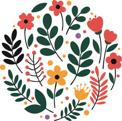 Floral Circle Spring Flower Design