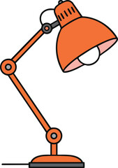 Orange Desk Lamp Clipart