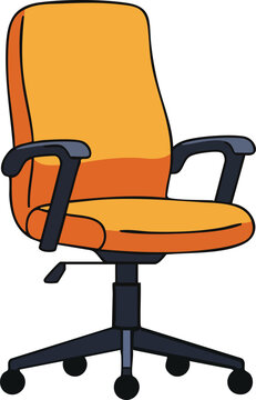 recommend clip art: Orange Office Chair