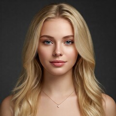 Naklejka premium Beautiful blonde women smile 