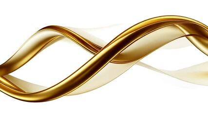 Elegant gold wave motion background loop, fluid curve animation with smooth movement - Powered by Adobe