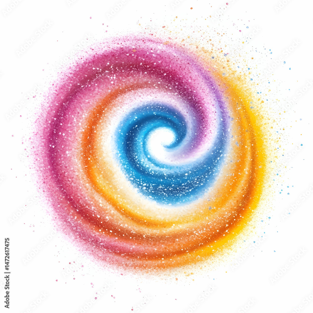 Poster chromatic swirl: a vibrant confluence of color, texture, and dynamic movement