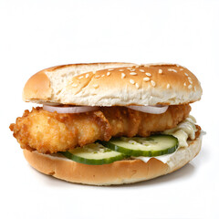 Delicious international sandwiches set isolated on white background - professional food images generated using AI