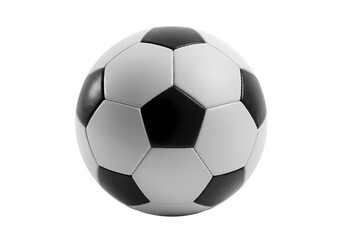 Classic Black and White Soccer Ball Image isolated on transparent background
