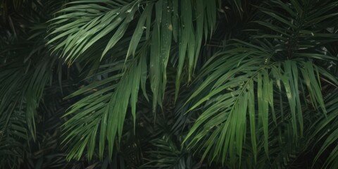 Deep green hues, rugged surface, natural palm leaf detail ,  backdrop,  tropical,  close-up