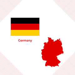 Germany flag and map illustration