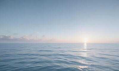 Fototapeta premium Dreamy light blue to white gradient, ethereal ocean feel, pastel, feel, image