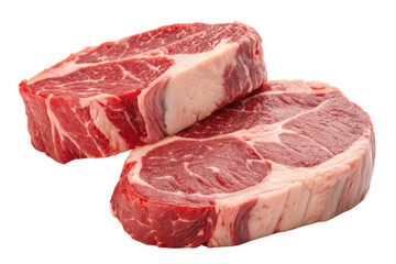 Obraz premium Fresh Cut Beef Steak Ready for Grilling and Cooking Preparation