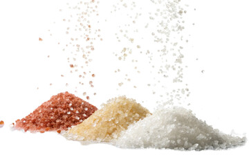 Vibrant Colors of Various Gourmet Salts on a Dark Background