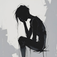 young man in dark place