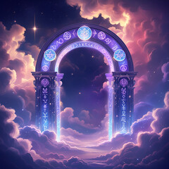 fantasy landscape with clouds