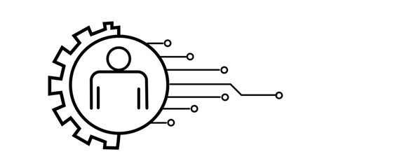 Vector skills icon on technology.