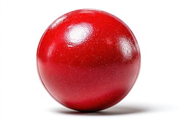 Vibrant Red Dodgeball. Isolated Sports Equipment for Game Enthusiasts on a Pure White Backdrop
