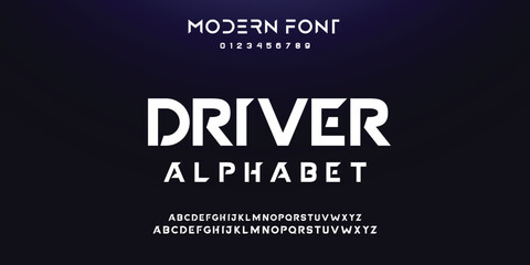 Creative font. Modern abstract digital tech font. Logo creative font, type, technology, movie, digital, music, movie. Fonts and illustration in vector format.