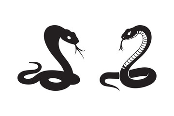 Fototapeta premium Snake Silhouette Clipart Vector Cobra Tattoo Design