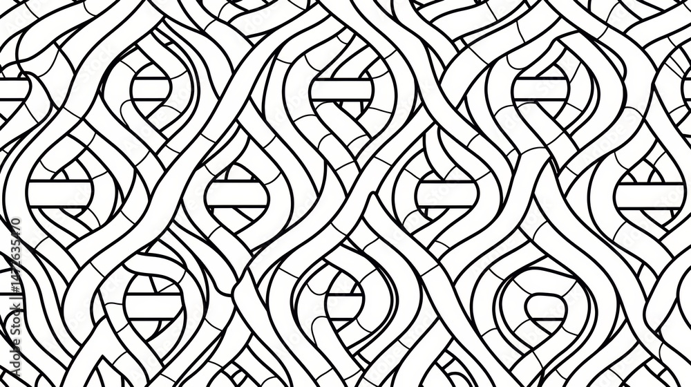 Poster black and white image of a pattern of wavy lines. the image is of a piece of art that is abstract an