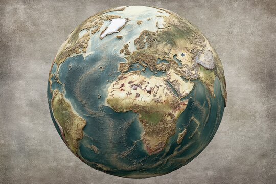 3D Mapa Mundi: A Stunning Texture of Our Planet, Capturing the Beauty of the Earth and Nature in a Global Perspective