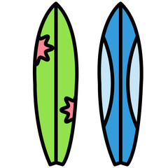 icon of a surfboard