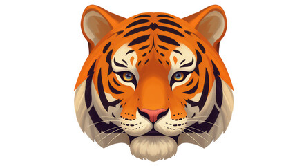 Isolated Tiger head face wild