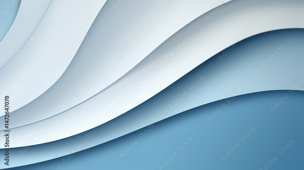 Poster blue and white wave pattern with a blue background. the blue and white color scheme gives the image 