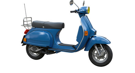 Isolated Blue Scooter for Urban Transportation