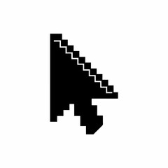 creative details Pixel mouse click cursor icon Vector Illustration