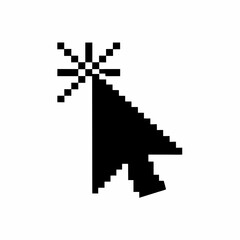 Fototapeta premium creative details Pixel mouse click cursor icon Vector Illustration