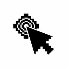 Fototapeta premium creative details Pixel mouse click cursor icon Vector Illustration