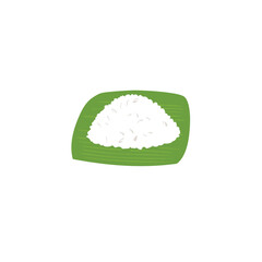rice on white background