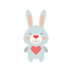 Obraz premium rabbit with heart