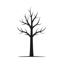 tree silhouette isolated on white