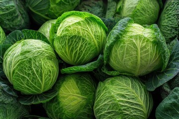 Fototapeta premium Vibrant Cabbage Closeup: A Lush Vegetable Background for Fresh Agriculture and Healthy Diet Inspiration