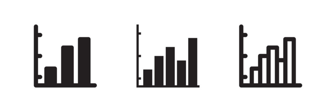 Diagram icon set for visual reporting, business comparisons, growth tracking, and performance highlights