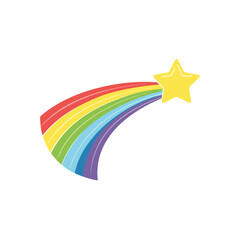 rainbow star with stars