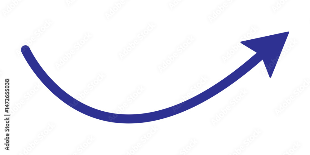 Poster curved arrow icon vector. curved arrow. blue curved arrow icon. curved arrows set with directional i
