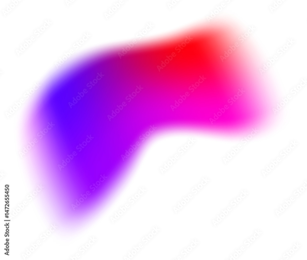 Poster gradient red shape with blurry texture. colored mesh fluid element. liquid soft holographic blob wit