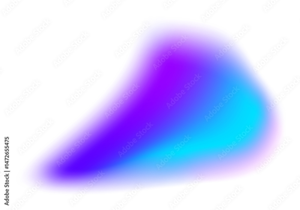 Poster gradient blue shape with blurry texture. colored mesh fluid element. liquid soft holographic blob wi