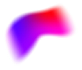Gradient red shape with blurry texture. Colored mesh fluid element. Liquid soft holographic blob with aura. Glowing iridescent organic spot.