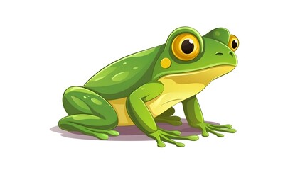 Colorful Cartoon Frog Icon Vector Illustration for Web Design and Print Materials