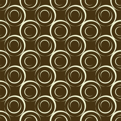 Seamless vector geometrical pattern. Endless background with hand drawn circles. Graphic illustration. Print for cover, fabric, wrapping, background