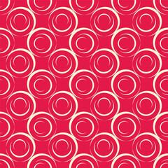 Seamless vector geometrical pattern. Endless background with hand drawn circles. Graphic illustration. Print for cover, fabric, wrapping, background