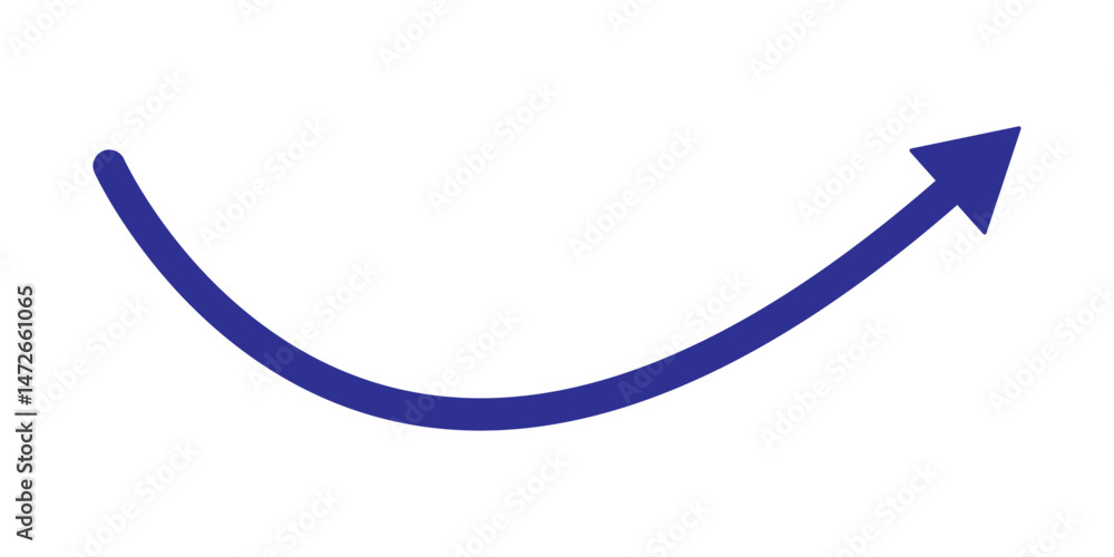 Poster curved arrow icon vector. curved arrow. blue curved arrow icon. curved arrows set with directional i
