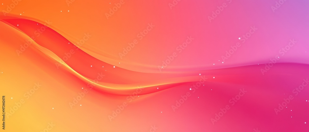 Poster abstract colorful background with smooth flowing waves in vibrant shades of orange pink purple and y