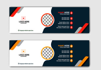 Modern Red & Black Email Signature Template