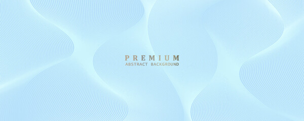 Premium background design with cool blue diagonal lines pattern. Vector colorful horizontal template for business banners, luxury vouchers, prestigious gift certificates